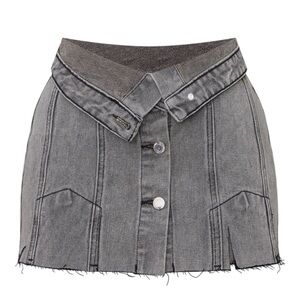 Stylish Black Denim Skirt